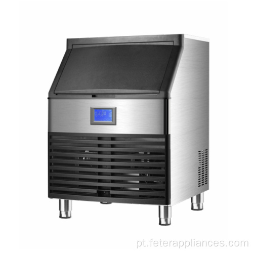 Fabricante de gelo resfriado a ar integrado comercial 60KG Super Large Output Milk Tea Shop Grande bar Máquina automática de fazer gelo em cubo
